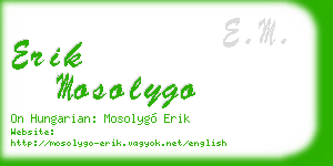 erik mosolygo business card